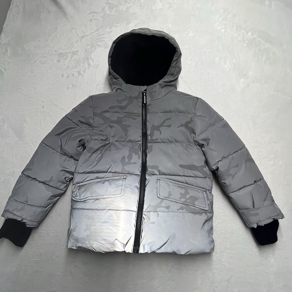 Members Mark Cozy Puffer Jacket Boys 3T Reflective Camo Winter Snow Warm